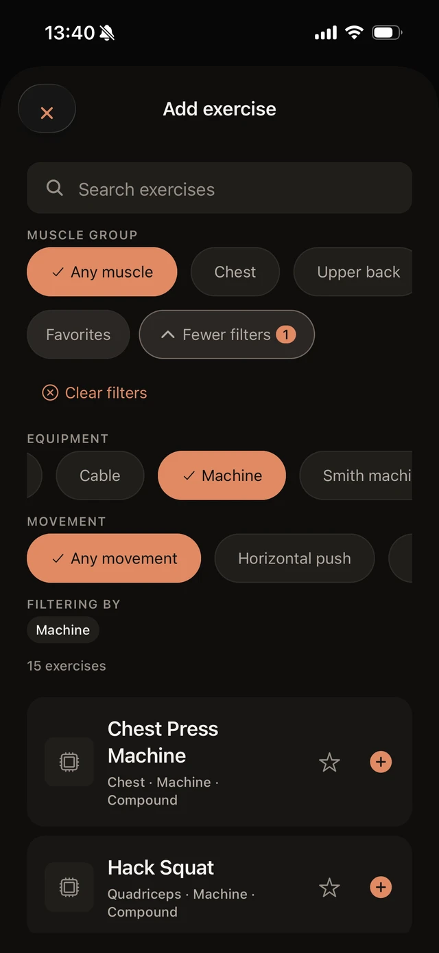 Kelbria FitNotes add exercise