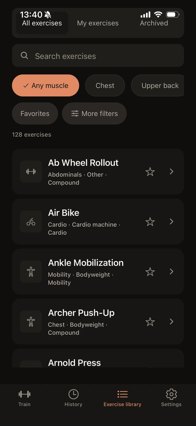 Kelbria FitNotes exercise library
